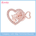 Nouveaux produits lettre amour clé broche alibaba site web mode robes de mariage 2015 broche en strass